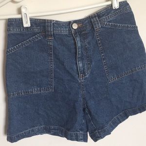 Denim High-Waisted Shorts